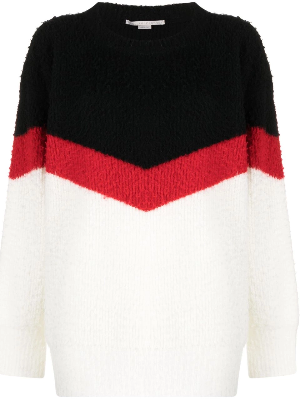 Cheap chevron-striped Women McCartney chunky-knit Stella jumper 0816
